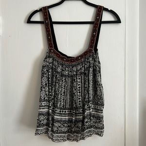 Medium boho tank with fun patterns